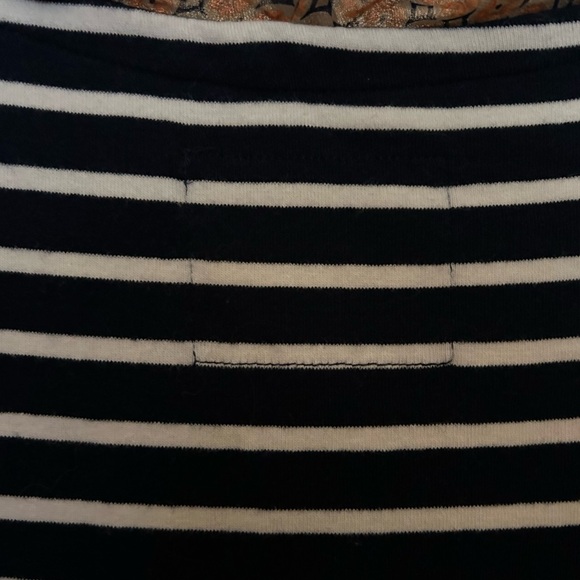 Anthropologie Postmark Navy and White Striped Top with Ruffle Detail Size Medium - Picture 5 of 10